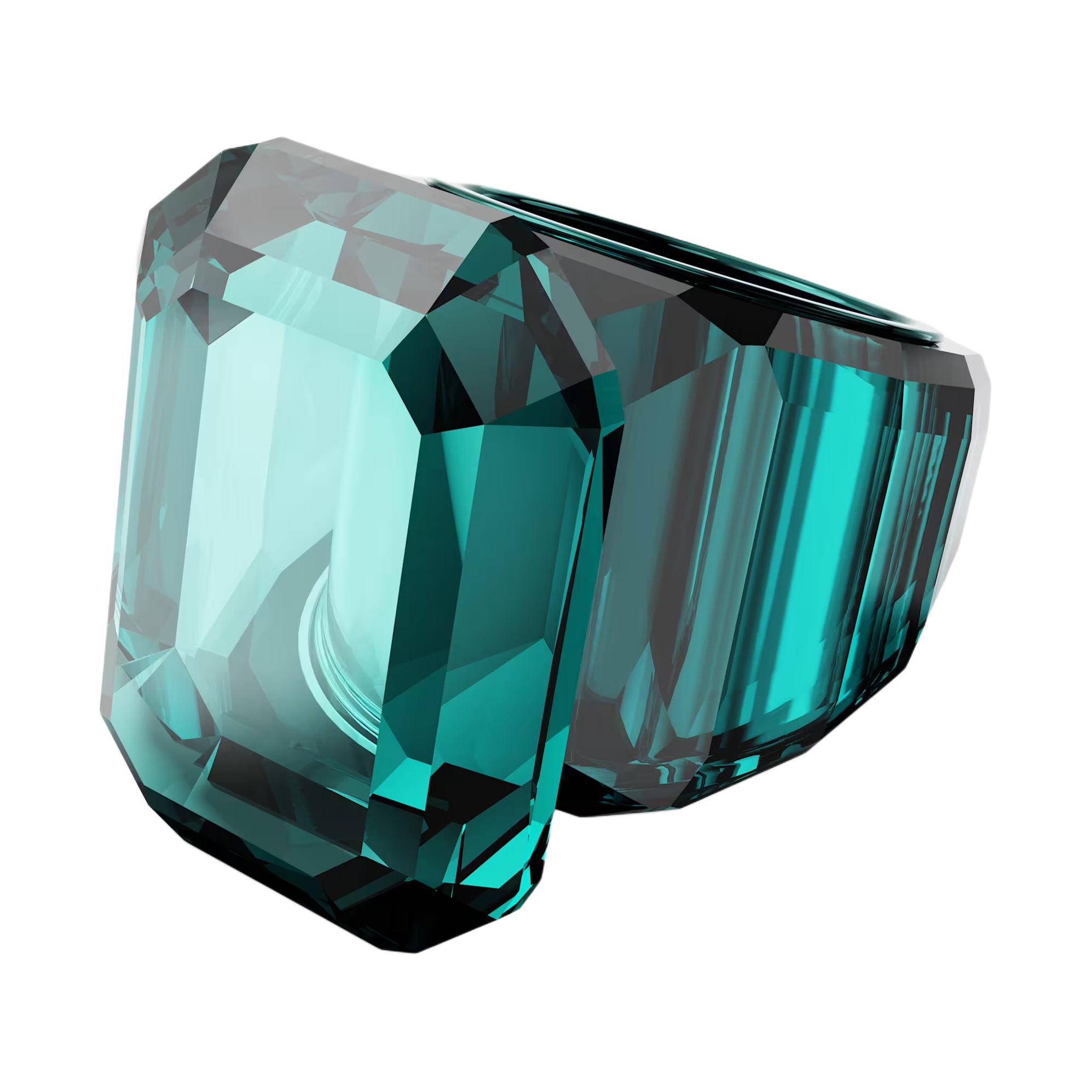 (Women) Swarovski  Green Crystal Octagon-Cut Ring. 5607345