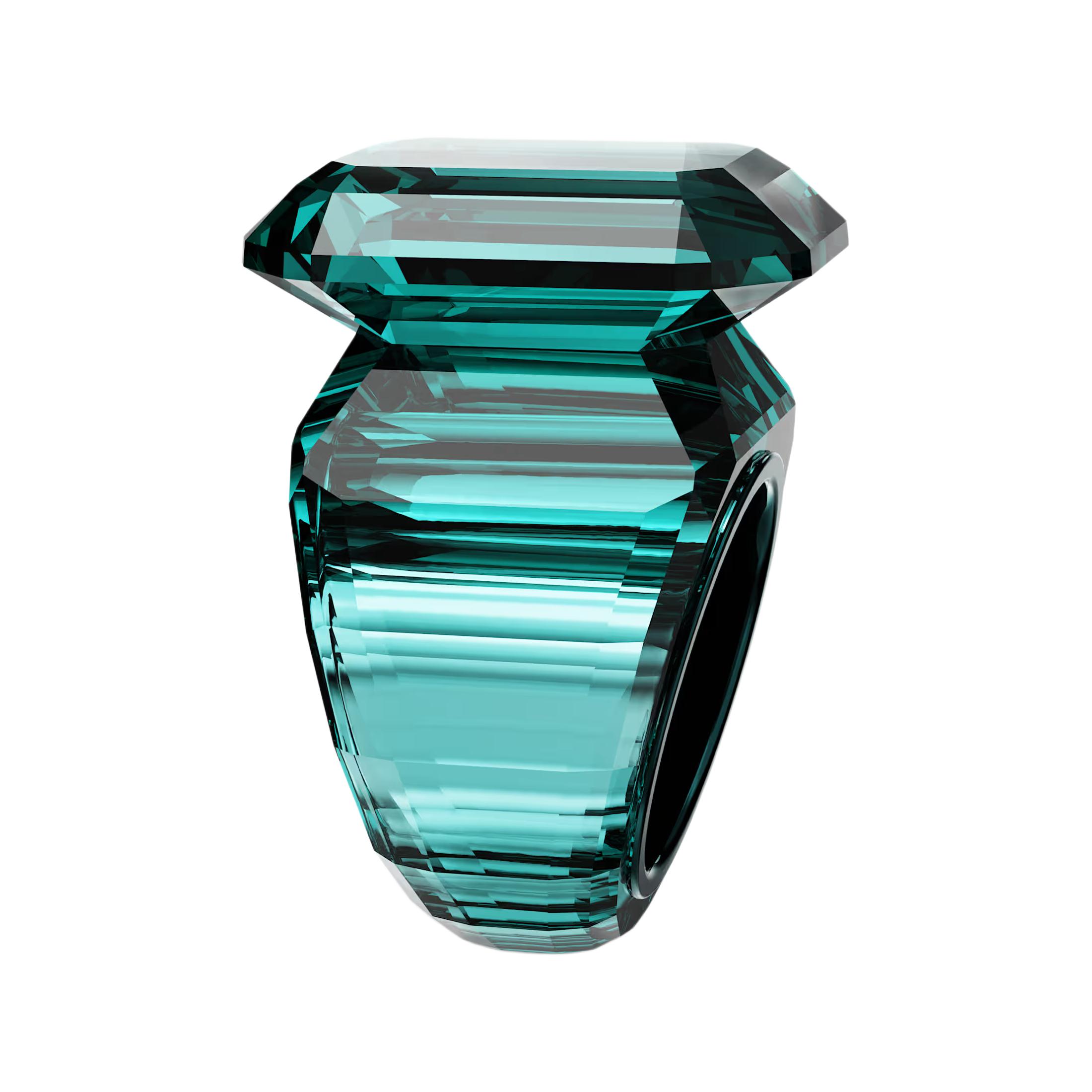 Shop (W) スワロフスキー グリーン クリスタル オクタゴンカット リング. 5607345