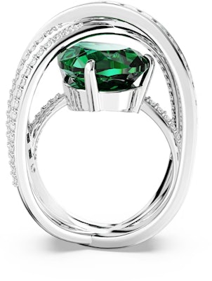 (W) スワロフスキー グリーンカーブデザイン ロジウムメッキリング 5666957 Lookbook (W) スワロフスキー グリーンカーブデザイン ロジウムメッキリング 5666957