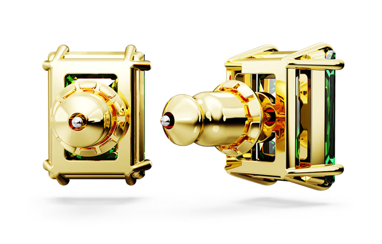 (Women) Swarovski  Green Gemstone Rhodium-Plated Stud Earrings. 5677142 圖 5