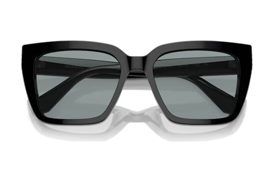 Shop (W) 施華洛世奇 不規則水晶醋酸黑色太陽眼鏡搭配字母細節 5679551