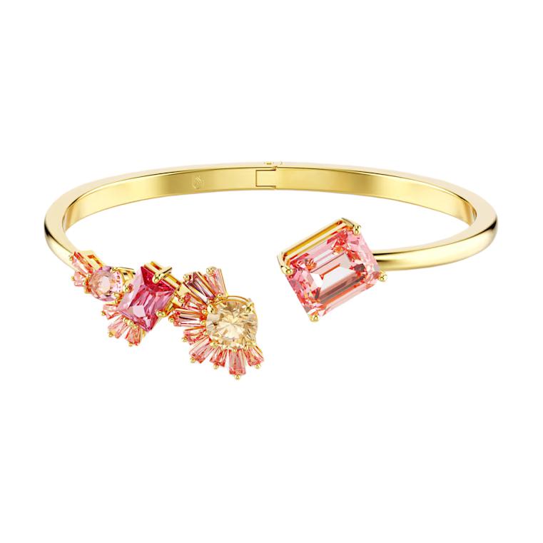 (Women) Swarovski  Open Square Crystal Pink Bracelet Fashion Jewelry. 5688482