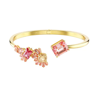 (Women) Swarovski Open Square Crystal Pink Bracelet Fashion Jewelry. 5688482