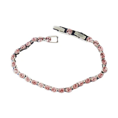 (Women) Swarovski Pink Crystal Alloy Bracelet 1179711
