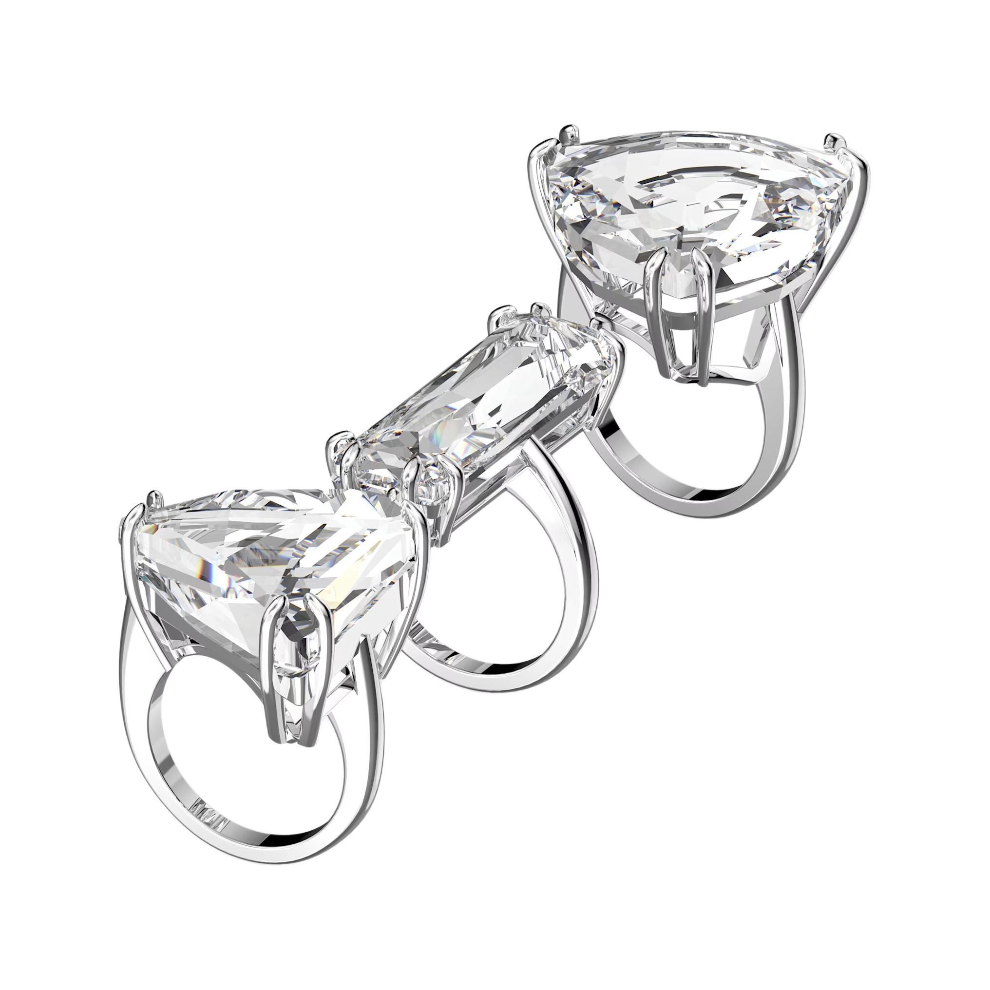(Women) Swarovski  Rhodium-Plated Silver Crystal Ring 5610385