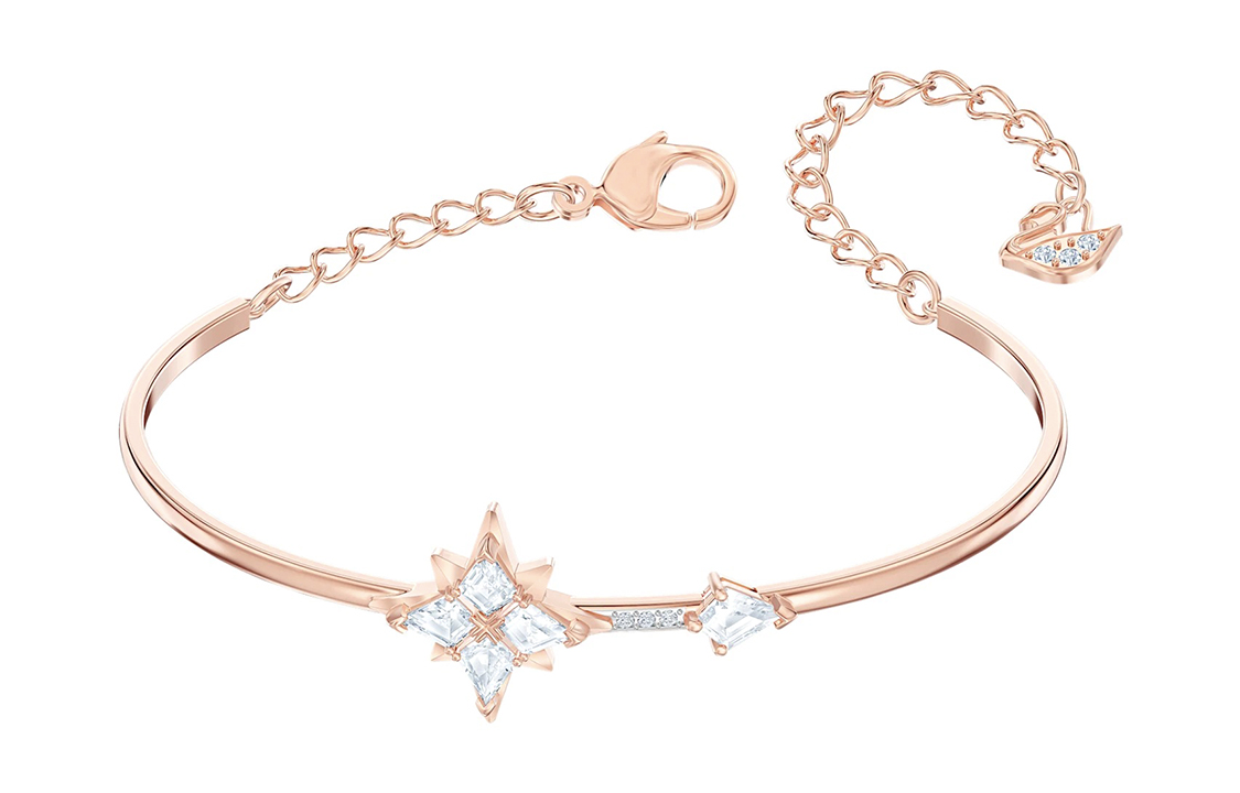 (Women) Swarovski  Romantic Star Rose Gold Plated Crystal Bracelet 5494338 圖 3