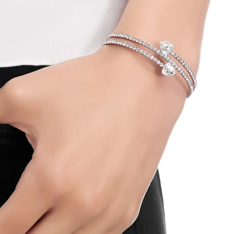 (Women) Swarovski  Serpentine Multi-Layer Bracelet Metal Medium Size. 5528444 圖 3