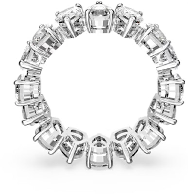 (W) スワロフスキー シルバー ロジウムメッキ ジルコニア 埋め込みデザイン リング 5572825 Purchase (W) スワロフスキー シルバー ロジウムメッキ ジルコニア 埋め込みデザイン リング 5572825