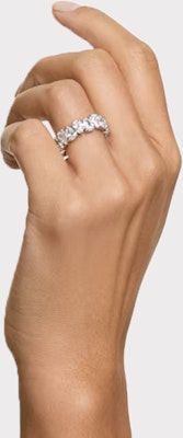 (W) スワロフスキー シルバー ロジウムメッキ ジルコニア 埋め込みデザイン リング 5572825 Details for (W) スワロフスキー シルバー ロジウムメッキ ジルコニア 埋め込みデザイン リング 5572825