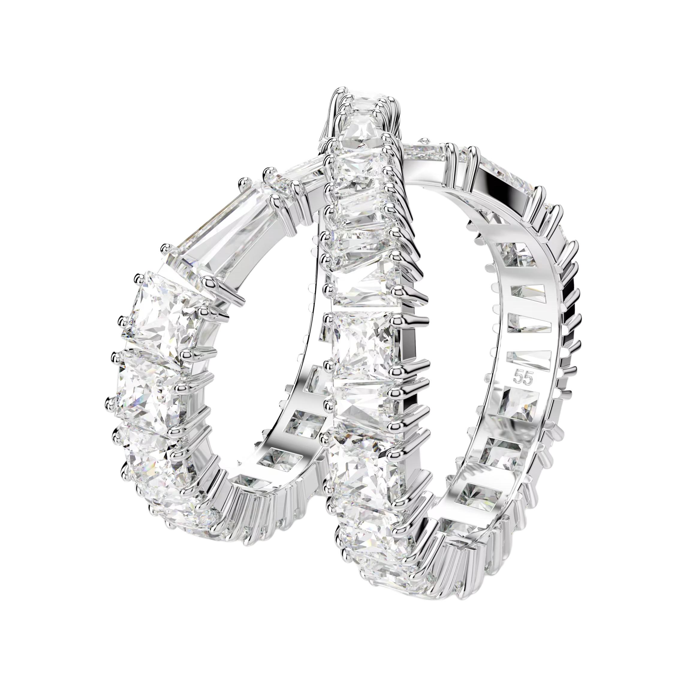 Lookbook (W) スワロフスキー シルバーリング デザイン付き キュービックジルコニア石使用 5677631