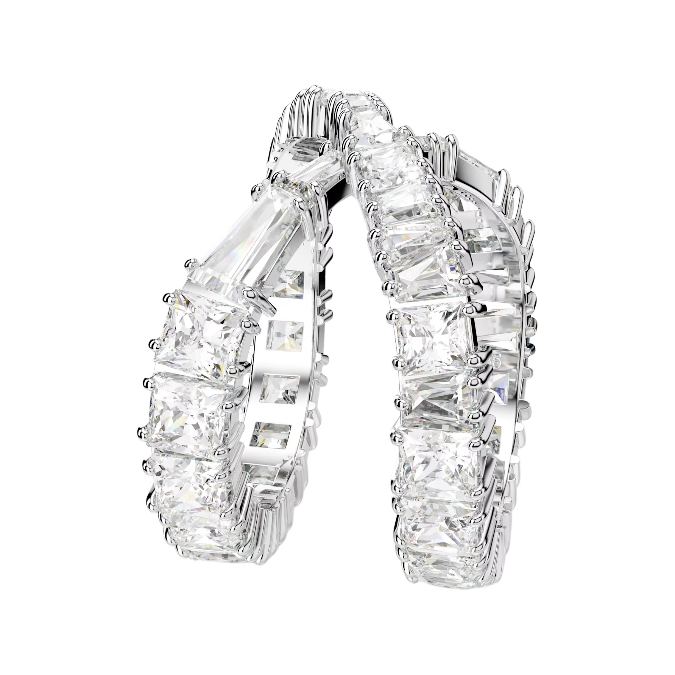 Shop (W) スワロフスキー シルバーリング デザイン付き キュービックジルコニア石使用 5677631