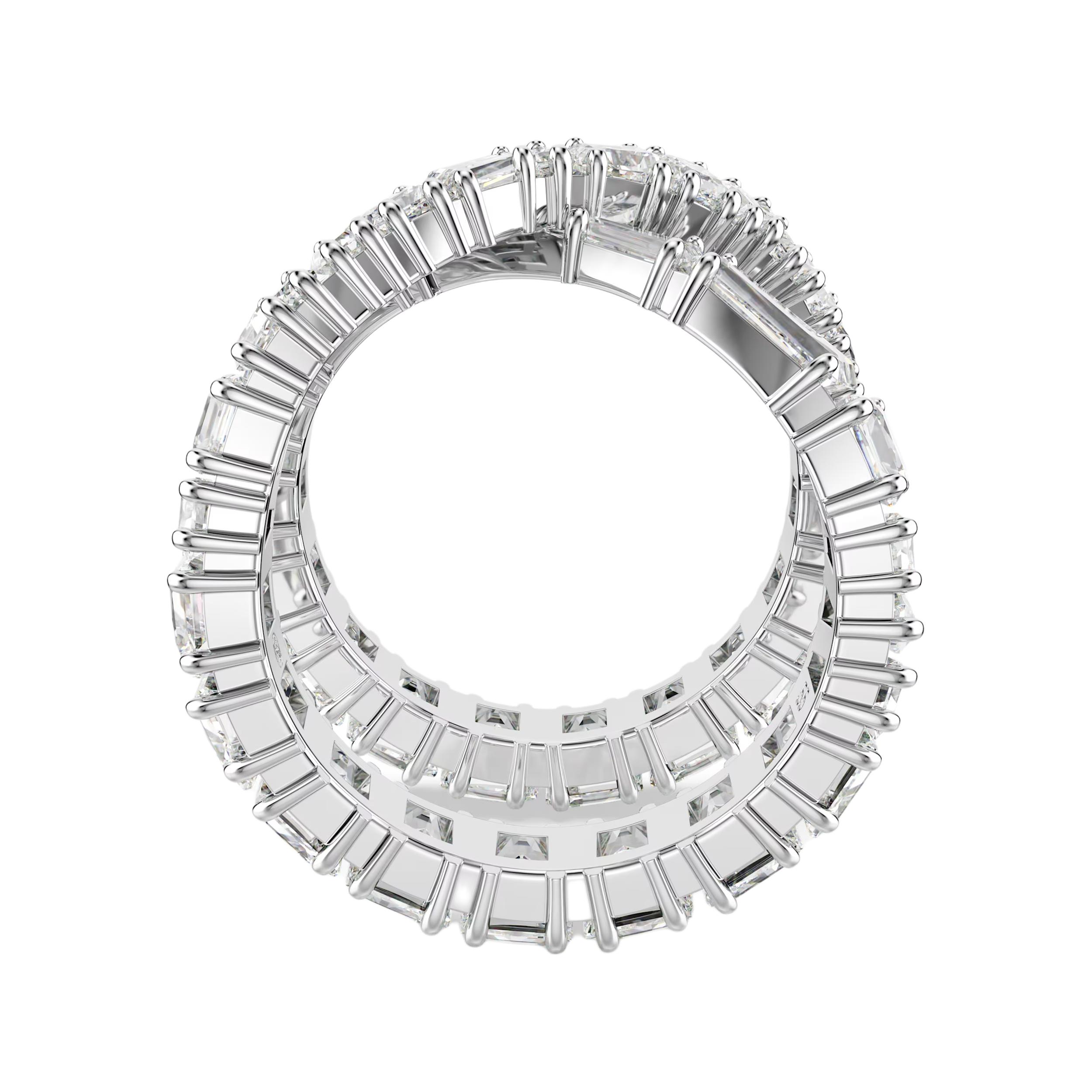 Purchase (W) スワロフスキー シルバーリング デザイン付き キュービックジルコニア石使用 5677631