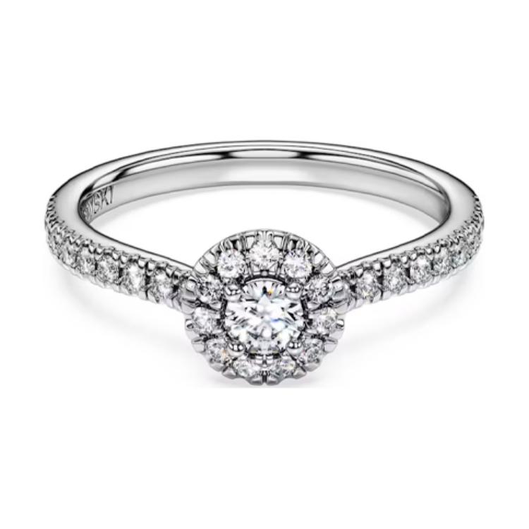 (Women) Swarovski  Silver Ring with Round Diamond Design in Sterling Silver. 5697126