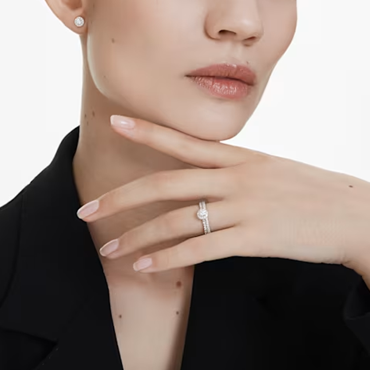 (Women) Swarovski  Silver Ring with Round Diamond Design in Sterling Silver. 5697126 圖 6