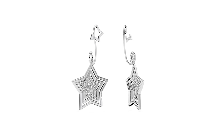 (Women) Swarovski  Stylish Rhodium-Plated Minimalist Earrings 5617768 圖 3