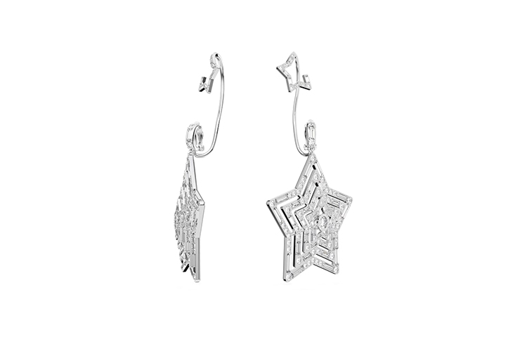 (Women) Swarovski  Stylish Rhodium-Plated Minimalist Earrings 5617768 圖 4