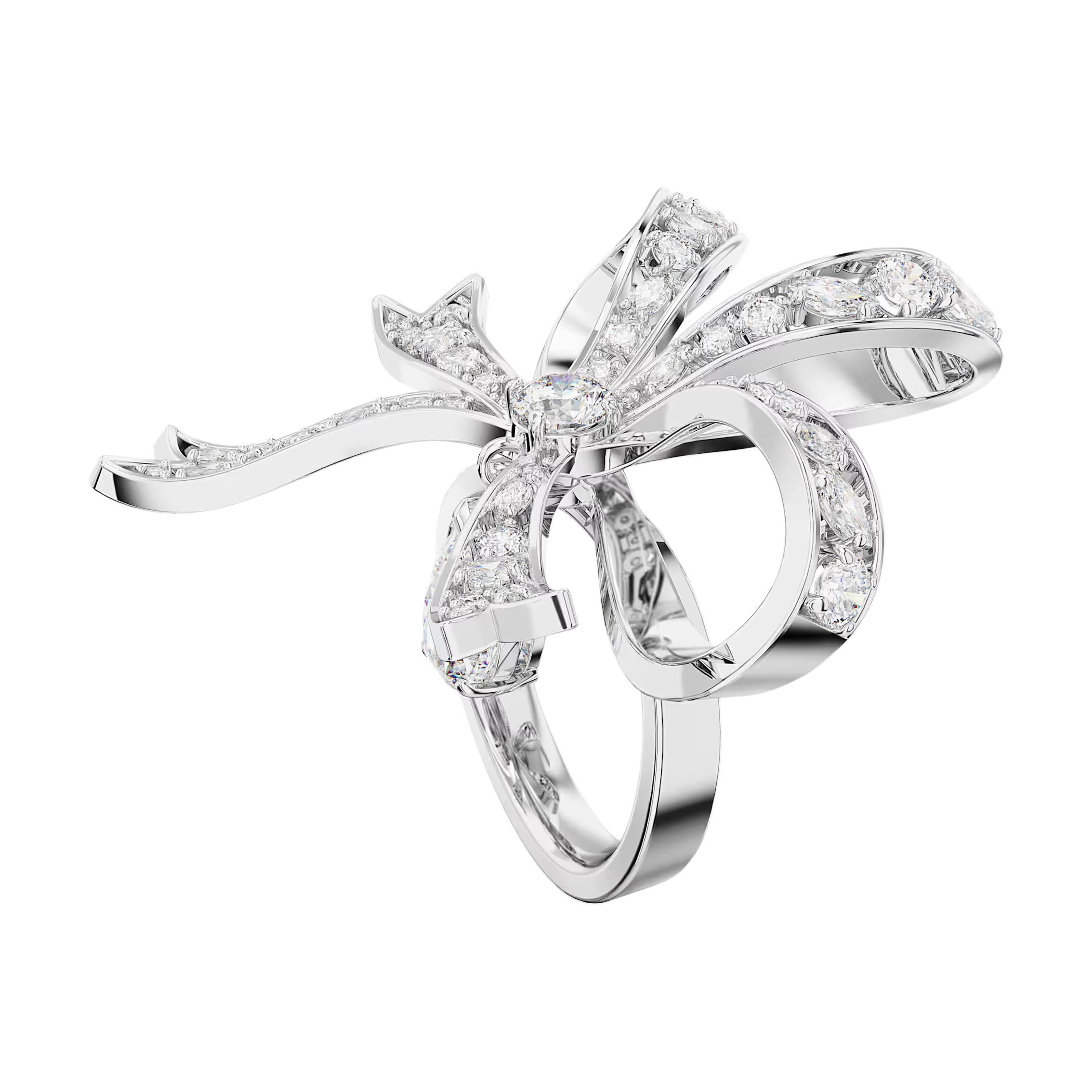 Purchase (W) 스와로브스키 지르코니아 패턴 디자인 반지 - 실버. 5647731