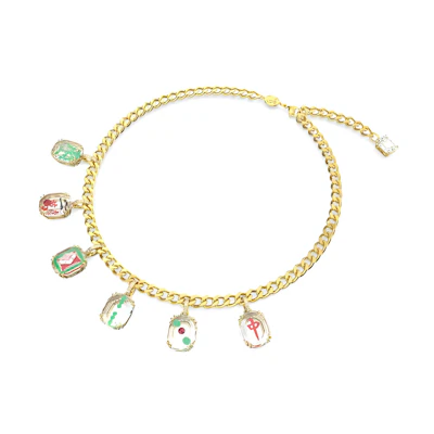 (Women) Swarovski Alea Octagon Colorful Crystal Necklace Chinese Style for Women. 5649786