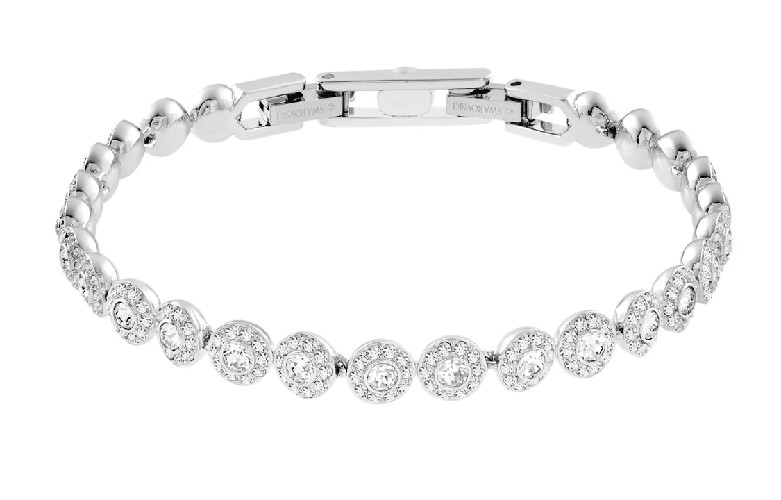 (Women) Swarovski Angelic Round Crystal Pave Platinum-Plated Elegant  Bracelet 5071173