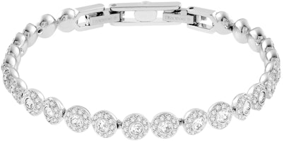 (Women) Swarovski Angelic Round Crystal Pave Platinum-Plated Elegant Bracelet 5071173 (Women) Swarovski Angelic Round Crystal Pave Platinum-Plated Elegant Bracelet 5071173
