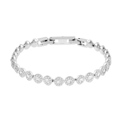 (Women) Swarovski Angelic Round Crystal Pave Platinum-Plated Elegant Bracelet 5071173