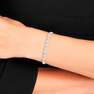 (W) Pulsera Elegante Swarovski Angelic Cristal Rondó Pavé Baño de Platino. 5071173 Purchase (W) Pulsera Elegante Swarovski Angelic Cristal Rondó Pavé Baño de Platino. 5071173