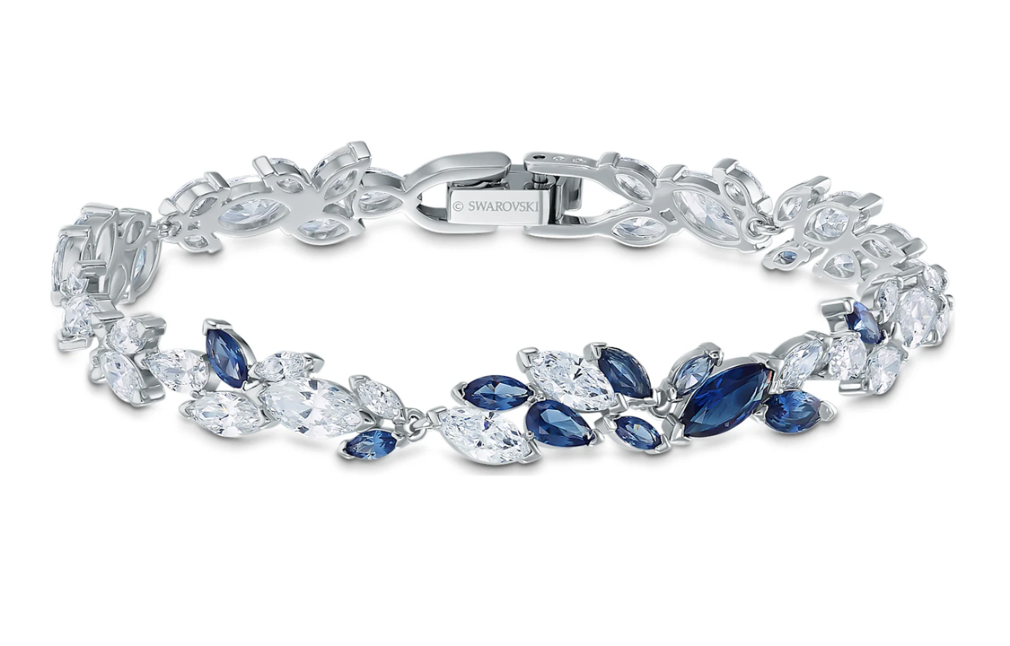 (Women) Swarovski Blue Leaf Silver Crystal Bracelet for Women. 5536548 圖 4