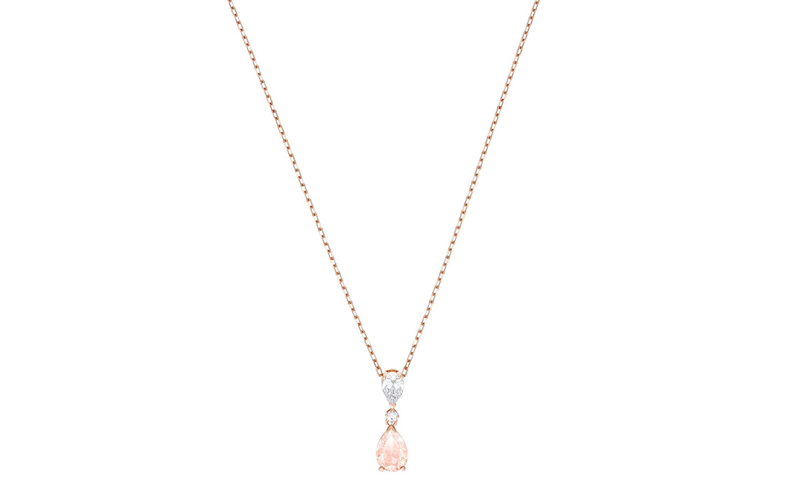 (Women) Swarovski Blush Drop Pendant Necklace for Women - Pink 5457621