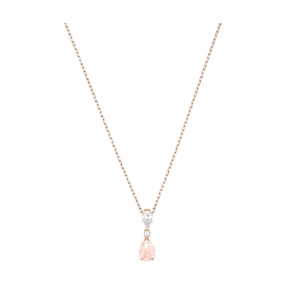 (Women) Swarovski Blush Drop Pendant Necklace for Women - Pink 5457621