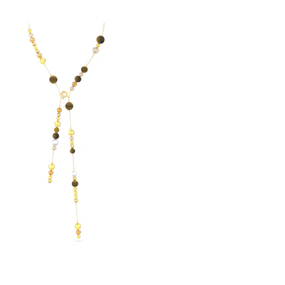 (Women) Swarovski Casual Elegant Y-Shaped Necklace for Women - Yellow. 5618299