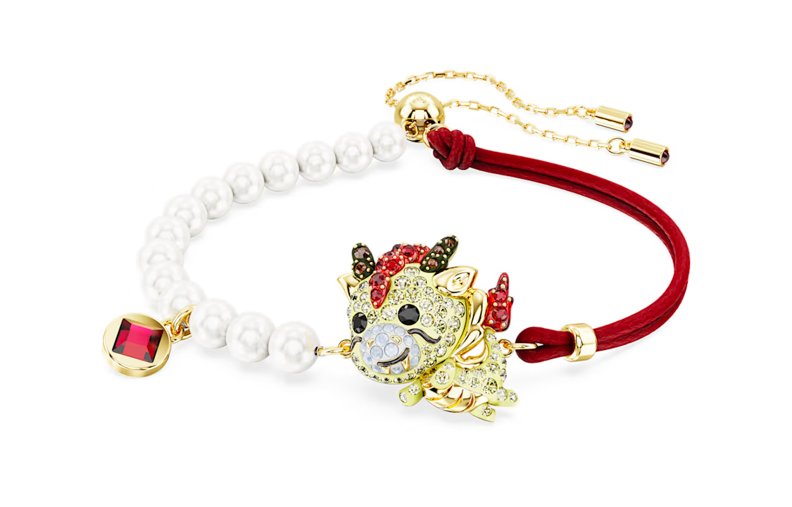 (Women) Swarovski Chinese Zodiac Dragon Pearl Bracelet Multicolor for Women. 5675839