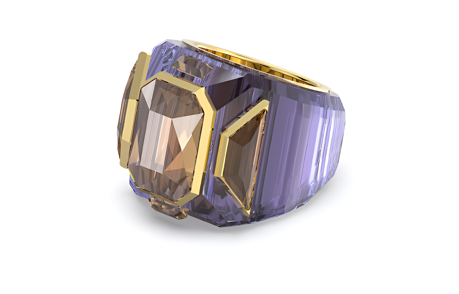 (Women) Swarovski Chroma Fashion Alloy Ring for Women - Purple. 5630320