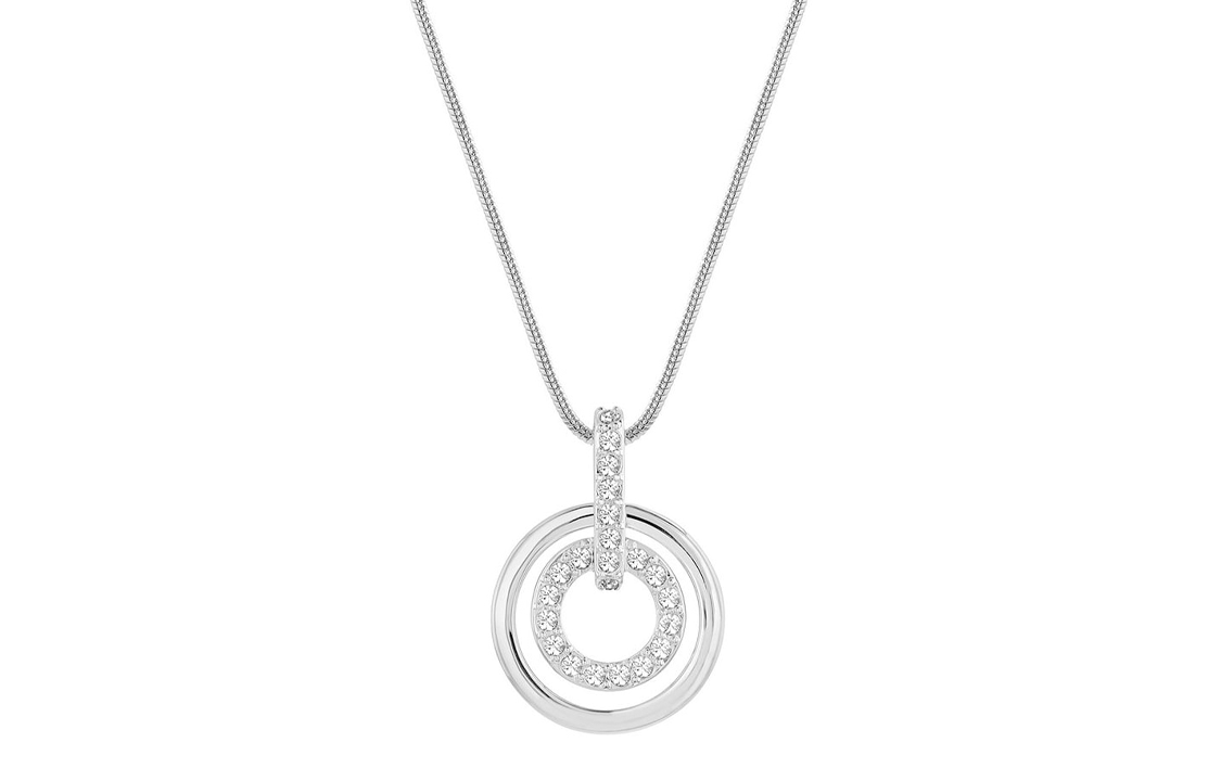 (Women) Swarovski Circle Pendant Necklace for Women - Elegant and Stylish 681251