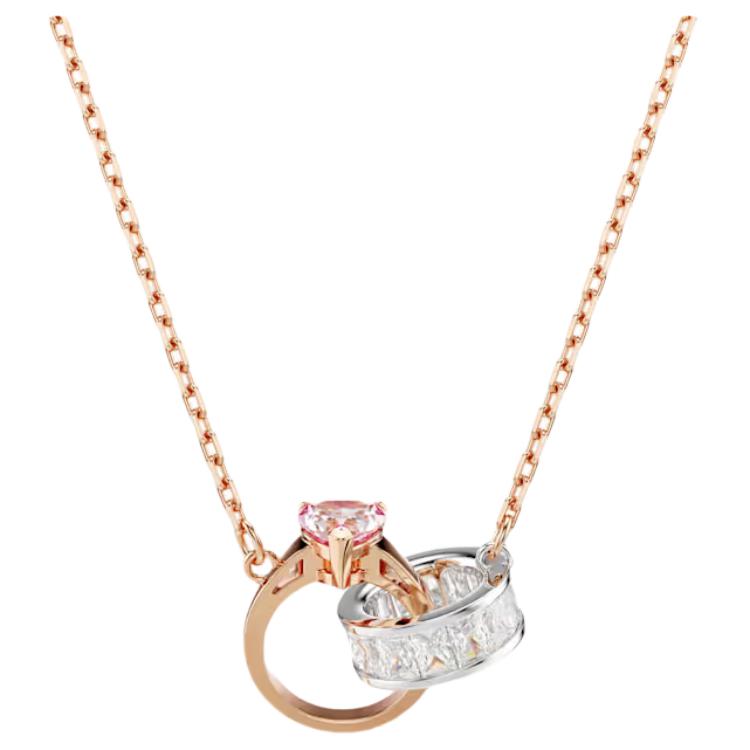 (Women) Swarovski Connexus Rose Gold Pink Heart Pendant Necklace for Women. 5690036 圖 2