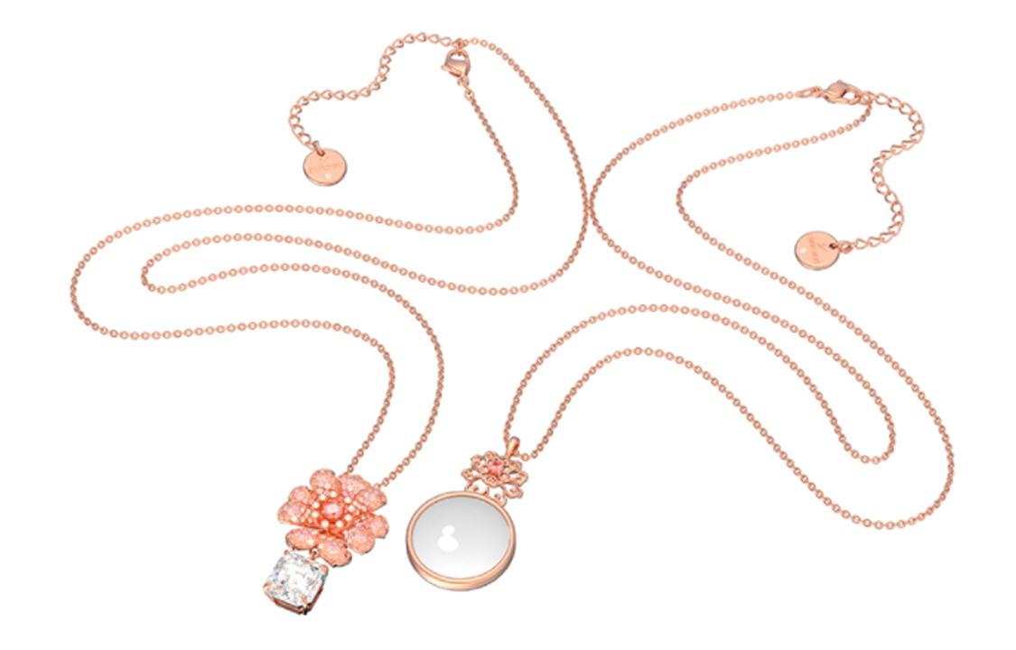 (Women) Swarovski CONNEXUS Twin Lotus Pendant Necklace Set for Women. 5615095