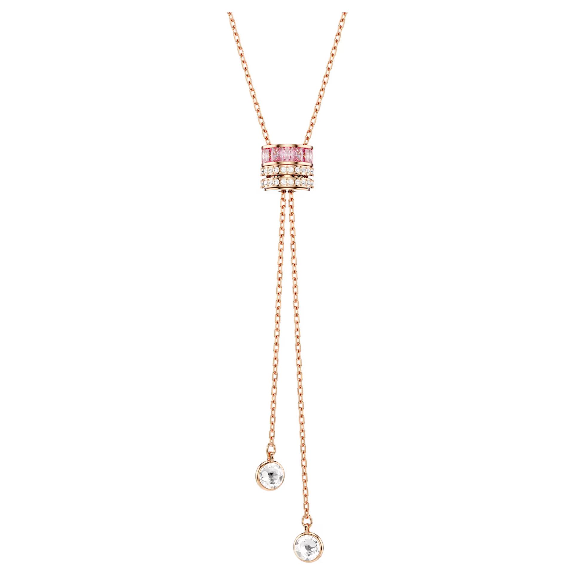 (Women) Swarovski Connexus Y-Shaped Crystal Necklace, Rose Gold, for Women. 5690044 圖 3