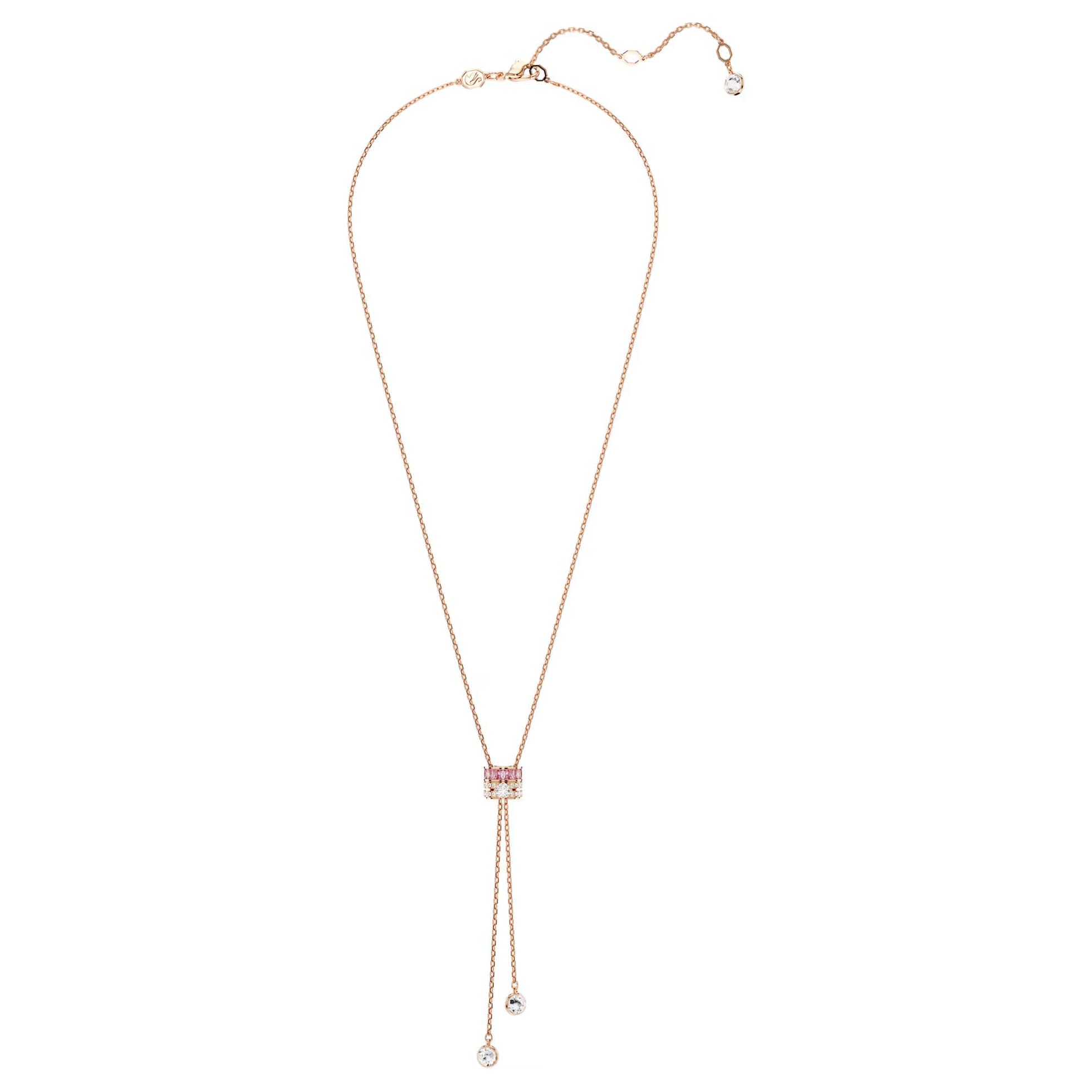 (Women) Swarovski Connexus Y-Shaped Crystal Necklace, Rose Gold, for Women. 5690044 圖 5
