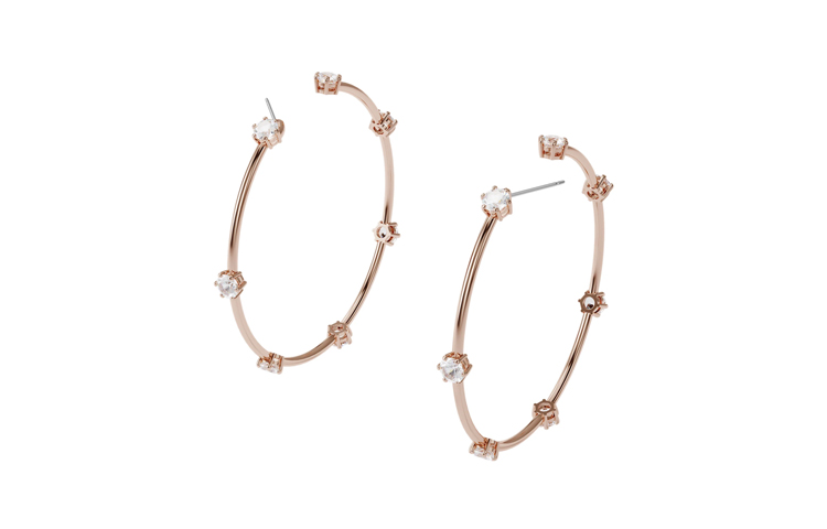 (Women) Swarovski Constella  Large Hoop Crystal Earrings 5609706
