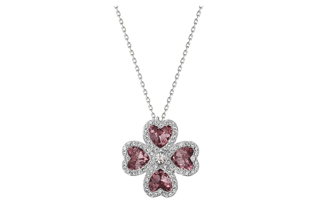 (Women) Swarovski Crystal Clover Heart Necklace for Women - Elegant Sparkling Design 5190617 圖 2