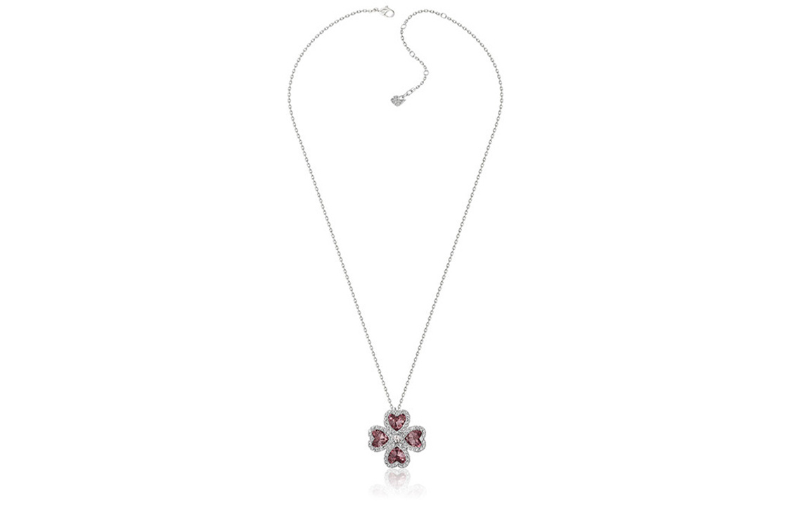 (Women) Swarovski Crystal Clover Heart Necklace for Women - Elegant Sparkling Design 5190617 圖 4