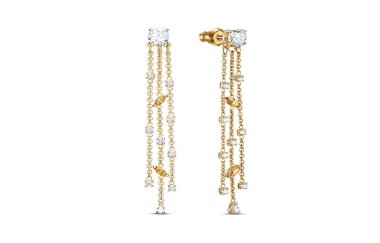 (Women) Swarovski Crystal Tassel Long Earrings for Women - Elegant Goddess Design. 5535791 圖 4