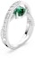 Lookbook (W) Anillo Curvo Swarovski Mujer Cristal Verde Zirconia Chapado en Platino. 5665362