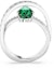 Purchase (W) Anillo Curvo Swarovski Mujer Cristal Verde Zirconia Chapado en Platino. 5665362