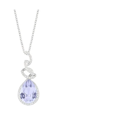 (Women) Swarovski Damask Teardrop Pendant Necklace Women’s Silver. 5182694