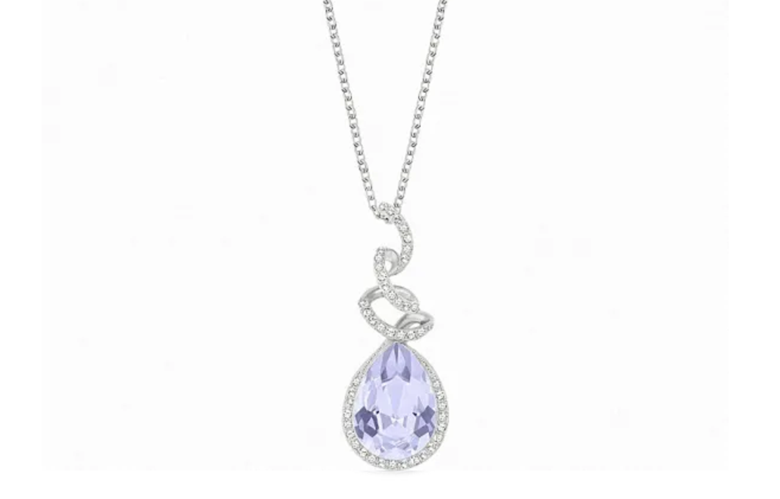 (Women) Swarovski Damask Teardrop Pendant Necklace Women’s Silver. 5182694 圖 2