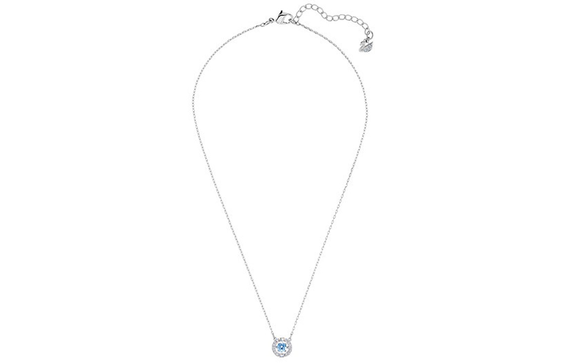 (Women) Swarovski Dancing Heart Blue Alloy Necklace for Women - Elegant and Charming 5506386 圖 4