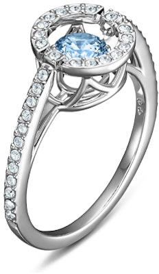 (W) 스와로브스키 댄싱 하트 블루 크리스탈 로듐 도금 반지. 5537057 Lookbook (W) 스와로브스키 댄싱 하트 블루 크리스탈 로듐 도금 반지. 5537057