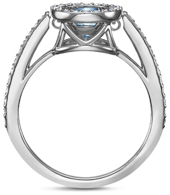 (W) 스와로브스키 댄싱 하트 블루 크리스탈 로듐 도금 반지. 5537057 Shop (W) 스와로브스키 댄싱 하트 블루 크리스탈 로듐 도금 반지. 5537057