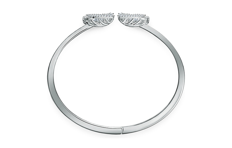 (Women) Swarovski Dancing Swan Open Bangle  Silver Size S Bracelet. 5534849 圖 3