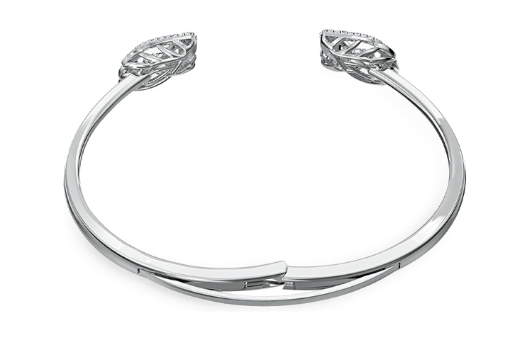(Women) Swarovski Dancing Swan Open Bangle  Silver Size S Bracelet. 5534849 圖 4